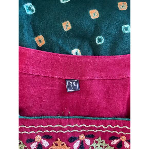 Unique Embroidery Muslin Dress Kurti Large 36 - Picture 8 of 8